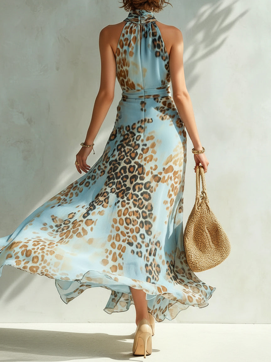Desiree - Glamour jurk met dierenprint