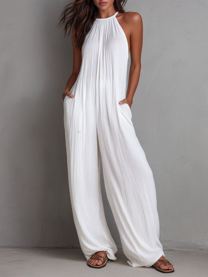 Dominique | Elegante vloeiende combinatie met halternek