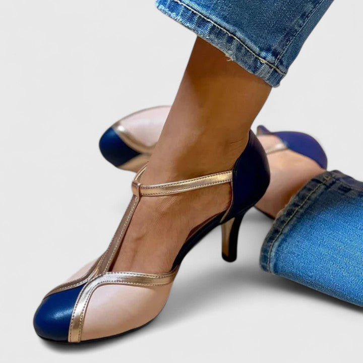 Susan | Comfortabele T-strap Hakken voor de Hele Dag