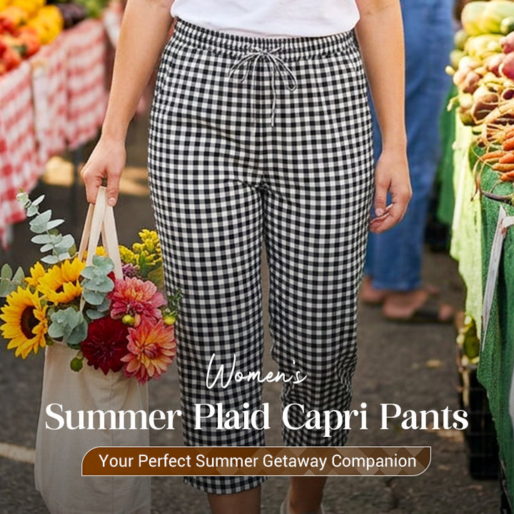 Jessy | Ontspannen Zomer Ruit Capri Broek