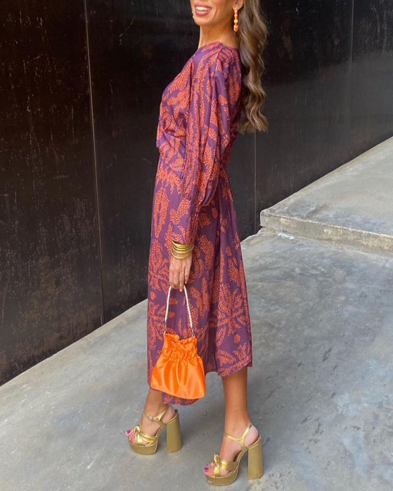 Celeste | Midi Jurk Elegante Bloemen