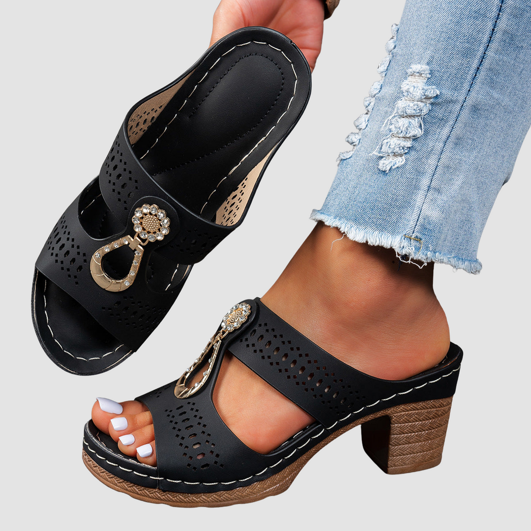 Linda | Hoge Hakken Orthopedische Comfort Sandalen