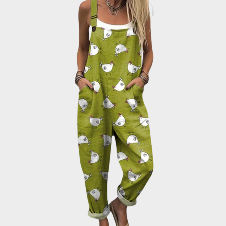 Comfortabele Geprinte Salopette