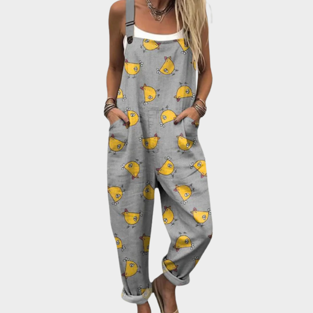 Comfortabele Geprinte Salopette