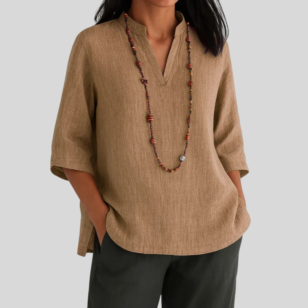 Luna – Linnen blouse met relaxte elegantie