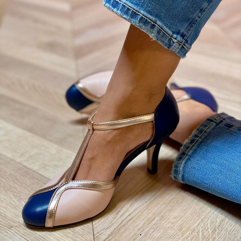 Susan | Comfortabele T-strap Hakken voor de Hele Dag