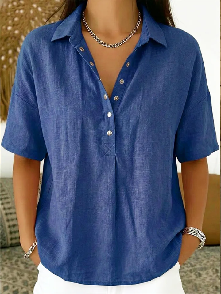 Willow | Blouse met Kraag en Knopen