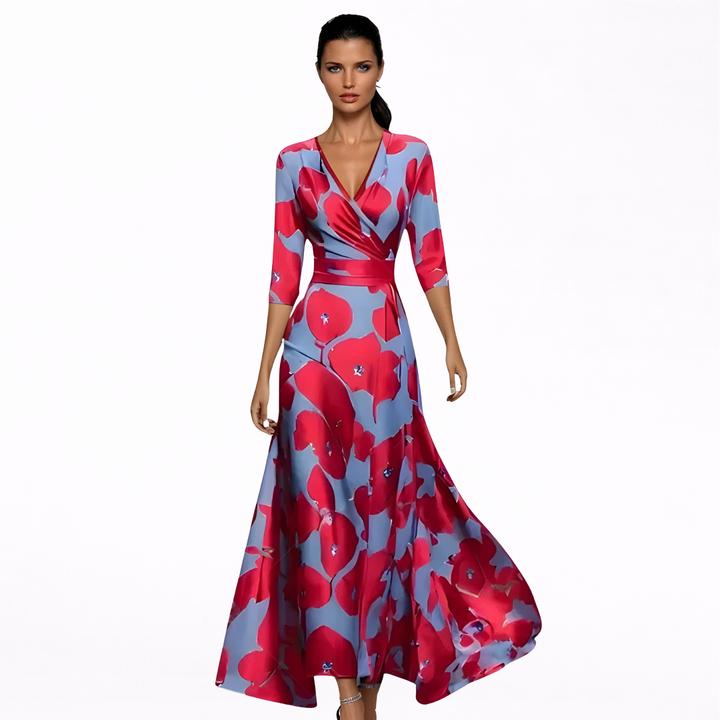 Emilia | Maxi Jurk Elegante met Bloemen