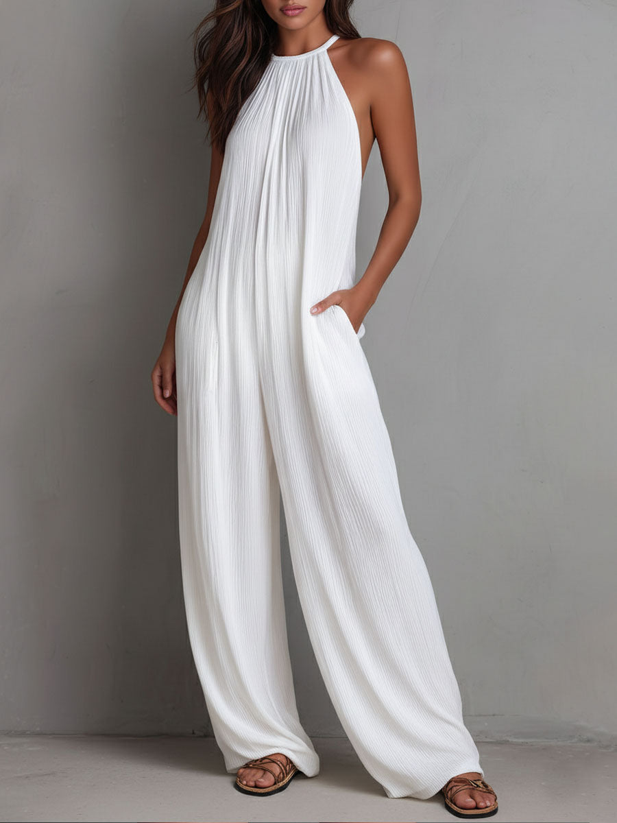 Dominique | Elegante vloeiende combinatie met halternek