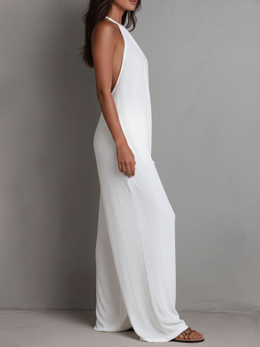 Dominique | Elegante vloeiende combinatie met halternek
