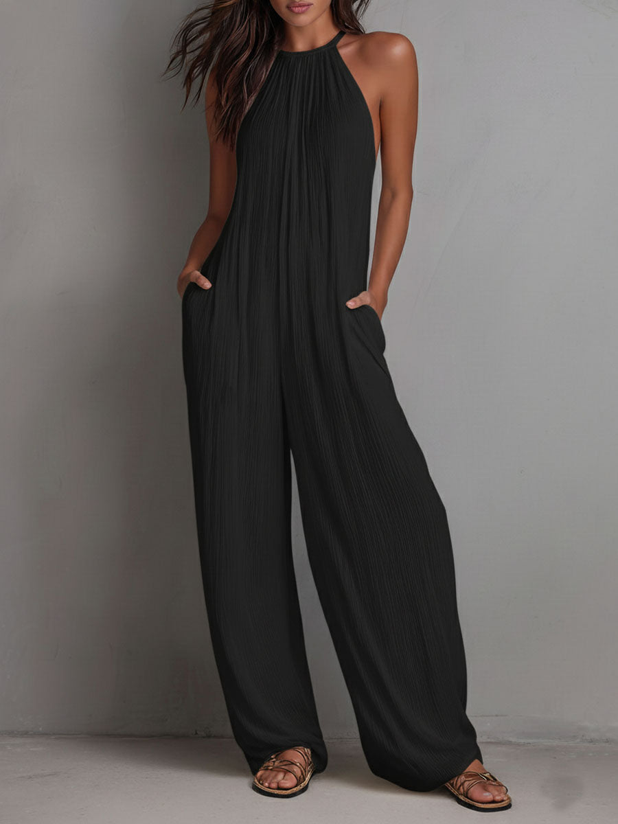 Dominique | Elegante vloeiende combinatie met halternek
