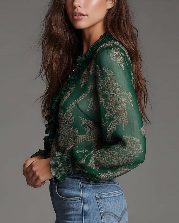 THE KIM - 1/2 ZIP BLOUSE