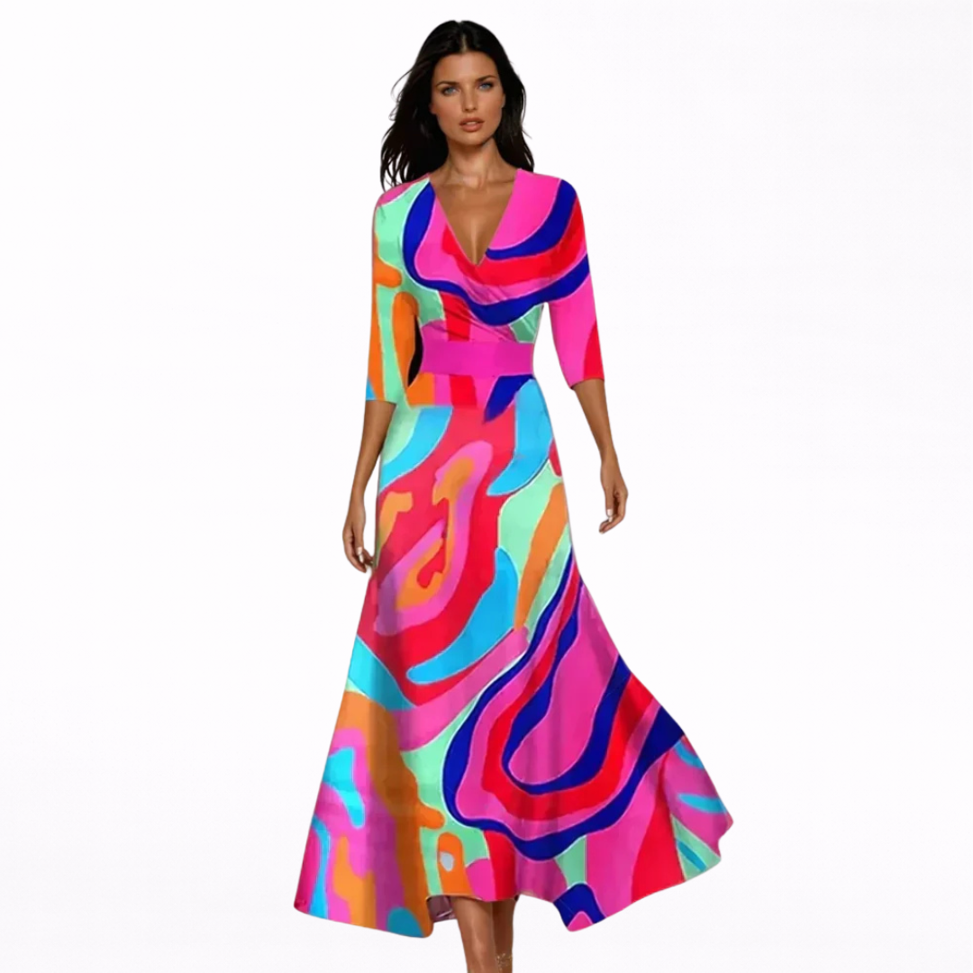 Emilia | Maxi Jurk Elegante met Bloemen