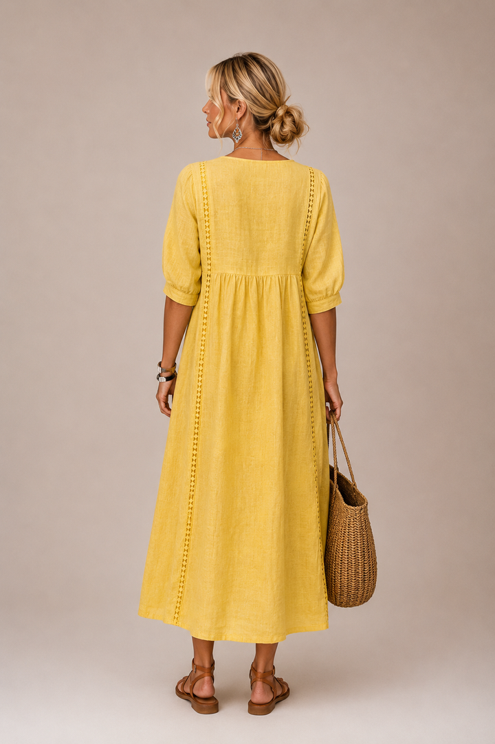 Flore | Elegante midi zomerjurk