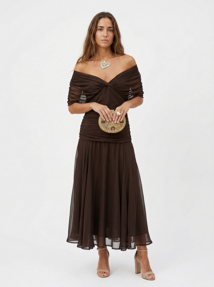 Long Dress with V-Neckline