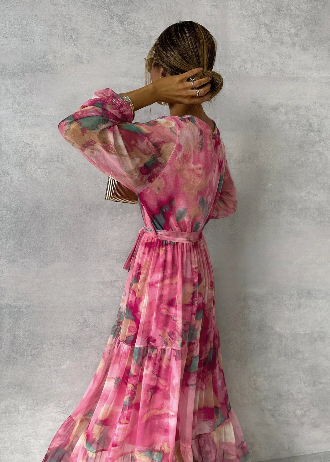 Hazel | Wikkeljurk met bloemenprint