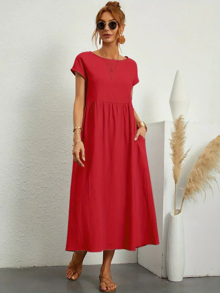 Gabrielle™ — Midi jurk met tijdloze elegante flow