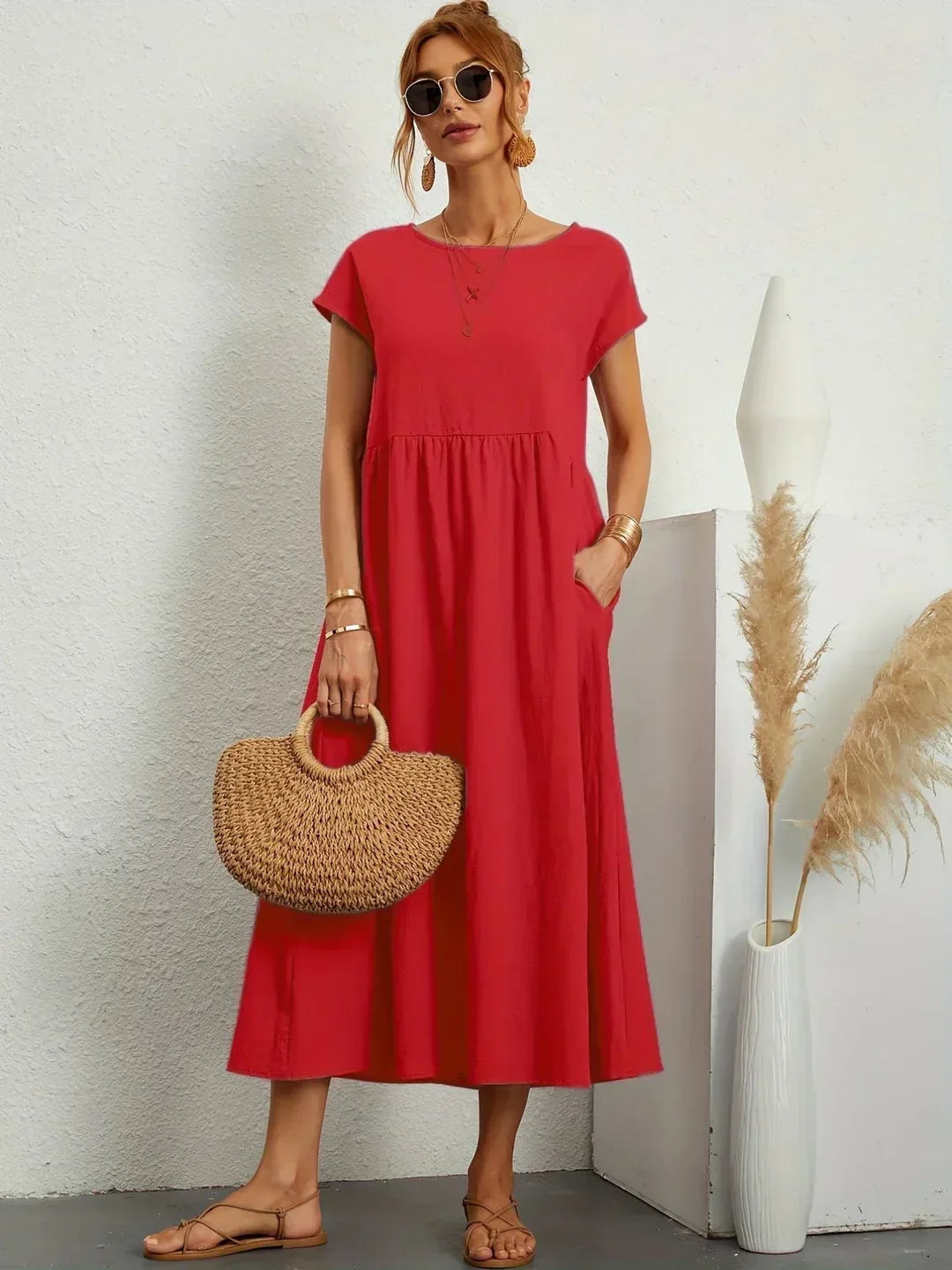 Gabrielle™ — Midi jurk met tijdloze elegante flow