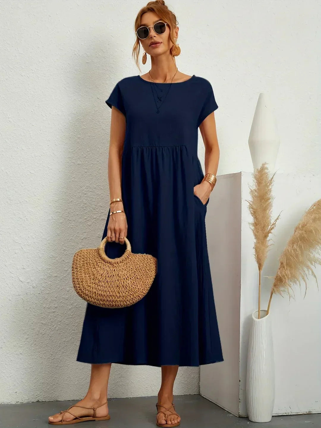Gabrielle™ — Midi jurk met tijdloze elegante flow