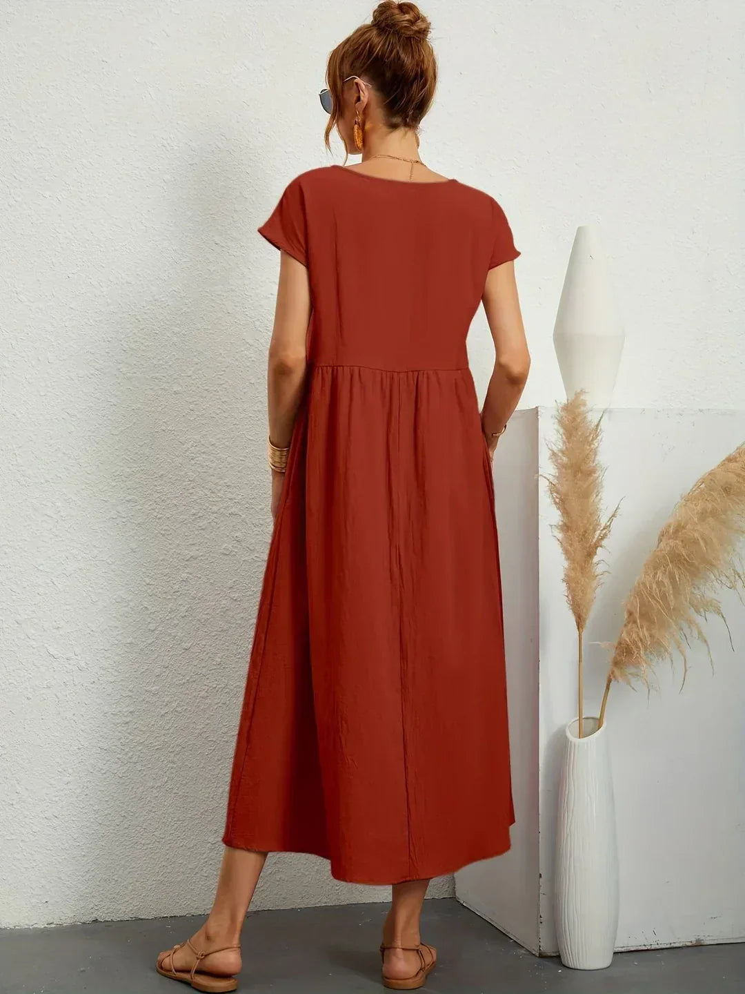 Gabrielle™ — Midi jurk met tijdloze elegante flow