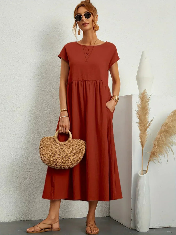 Gabrielle™ — Midi jurk met tijdloze elegante flow