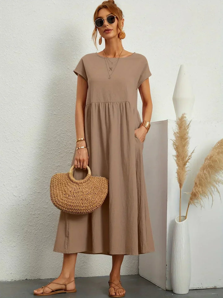 Gabrielle™ — Midi jurk met tijdloze elegante flow