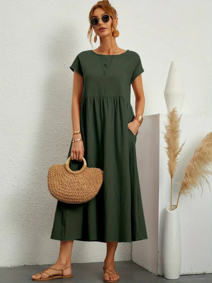 Gabrielle™ — Midi jurk met tijdloze elegante flow