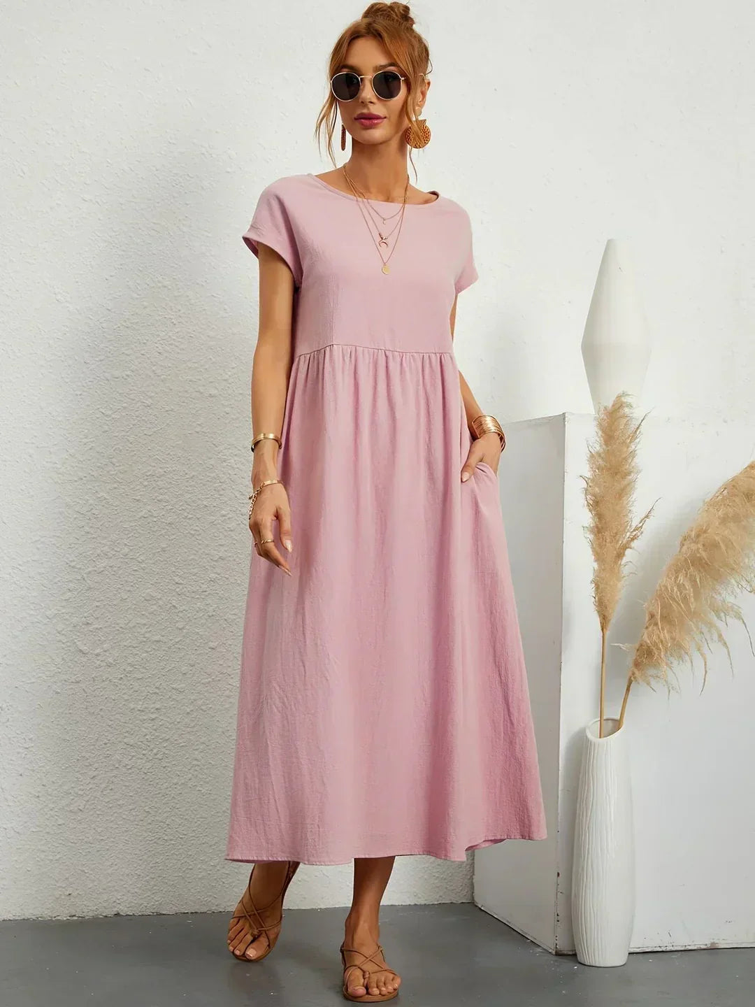 Gabrielle™ — Midi jurk met tijdloze elegante flow