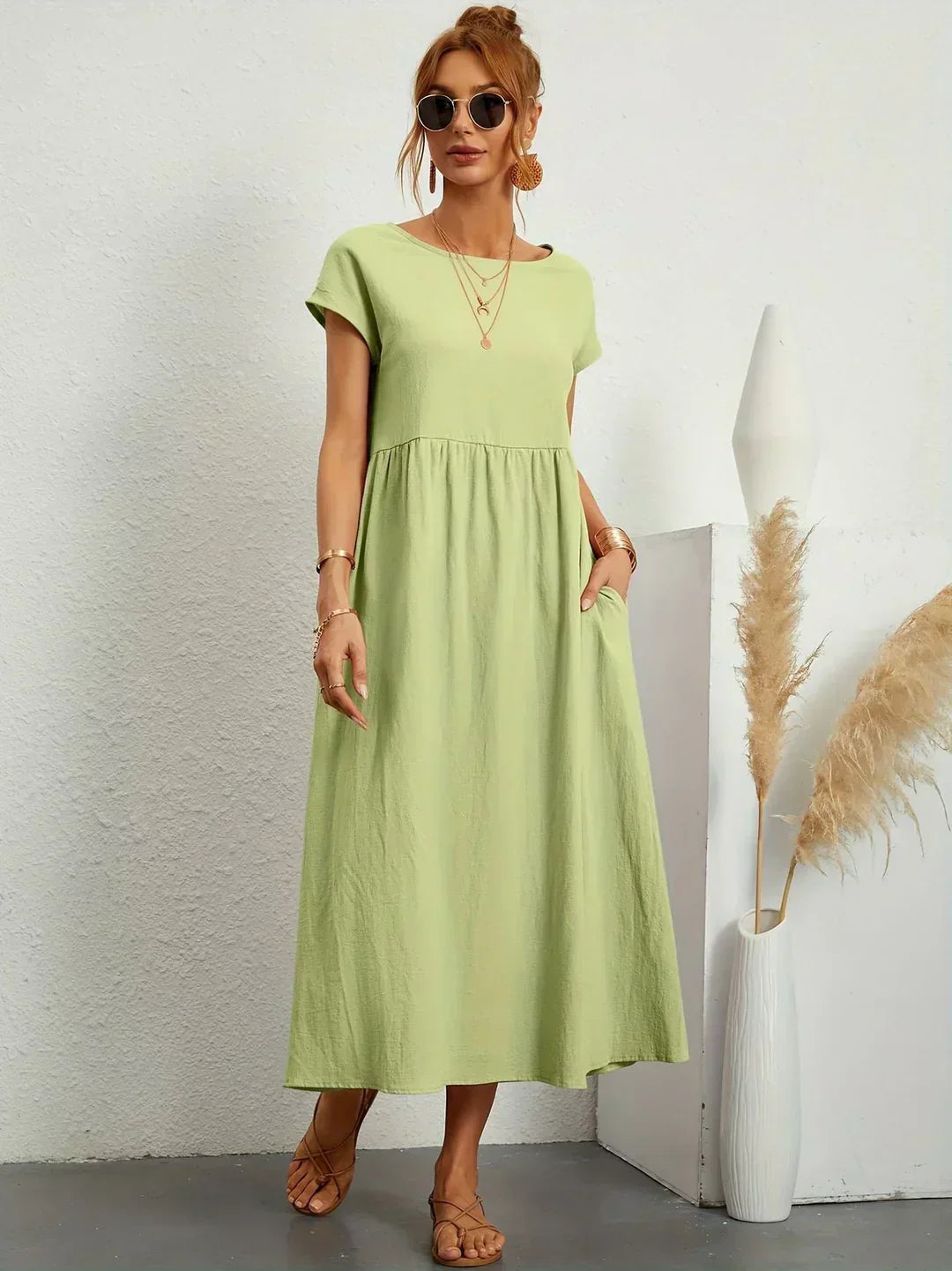 Gabrielle™ — Midi jurk met tijdloze elegante flow