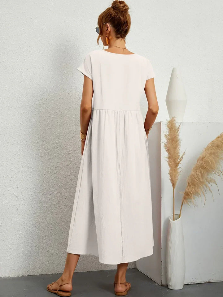 Gabrielle™ — Midi jurk met tijdloze elegante flow