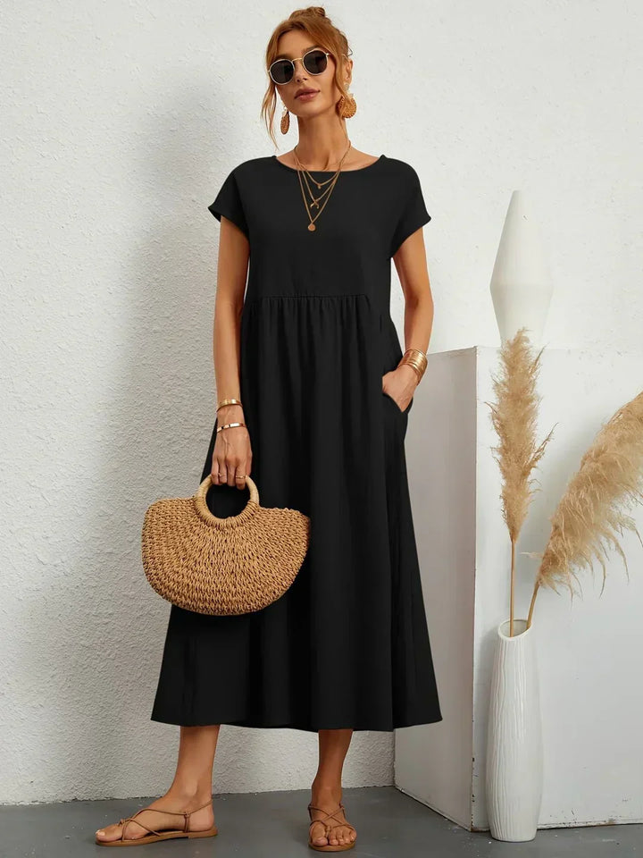 Gabrielle™ — Midi jurk met tijdloze elegante flow