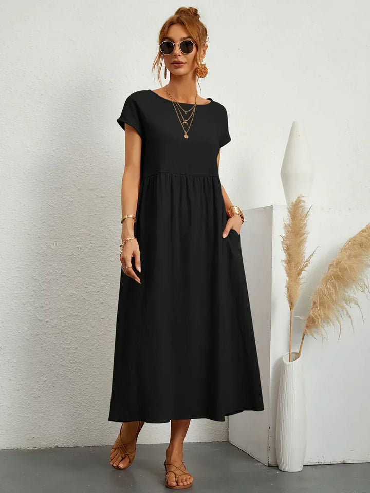 Gabrielle™ — Midi jurk met tijdloze elegante flow