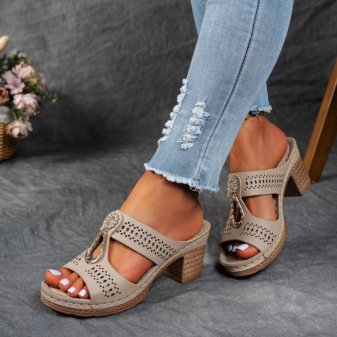 Linda | Hoge Hakken Orthopedische Comfort Sandalen