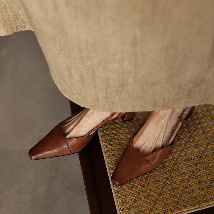 Serelle | Leren Slingback Hakken