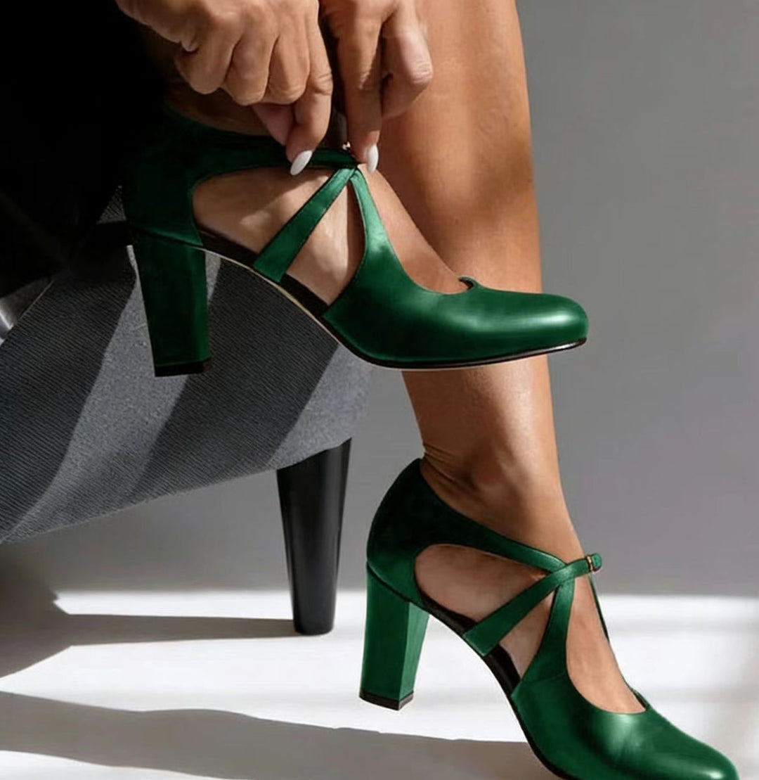 Camille™ | Elegante Echte Leren Comfort Hakken