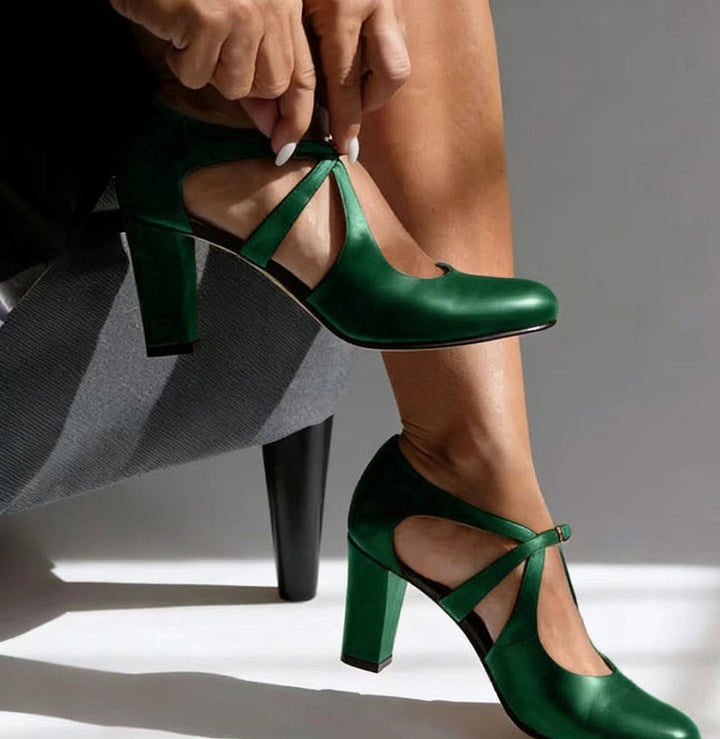 Camille™ | Elegante Echte Leren Comfort Hakken
