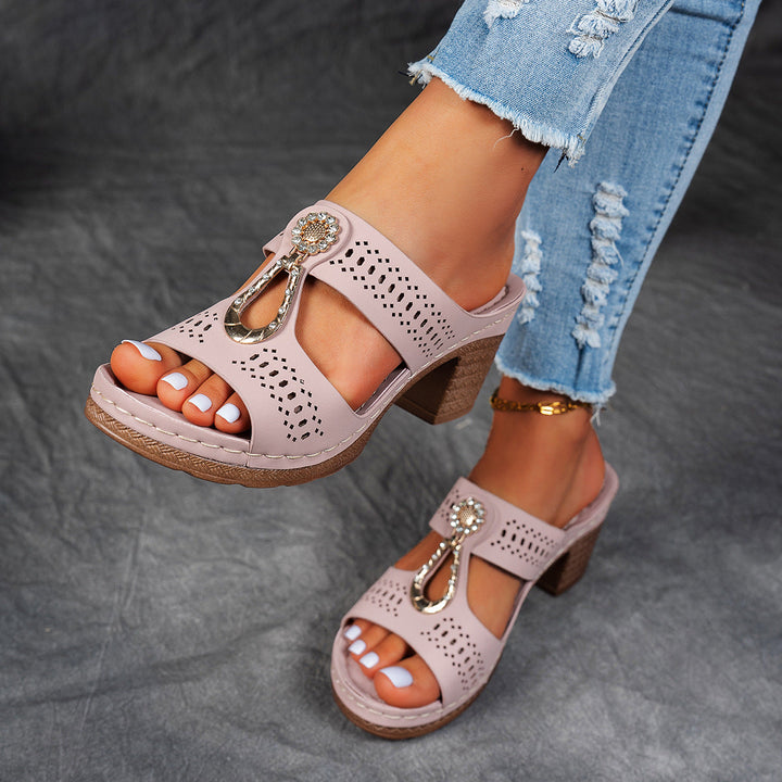 Linda | Hoge Hakken Orthopedische Comfort Sandalen