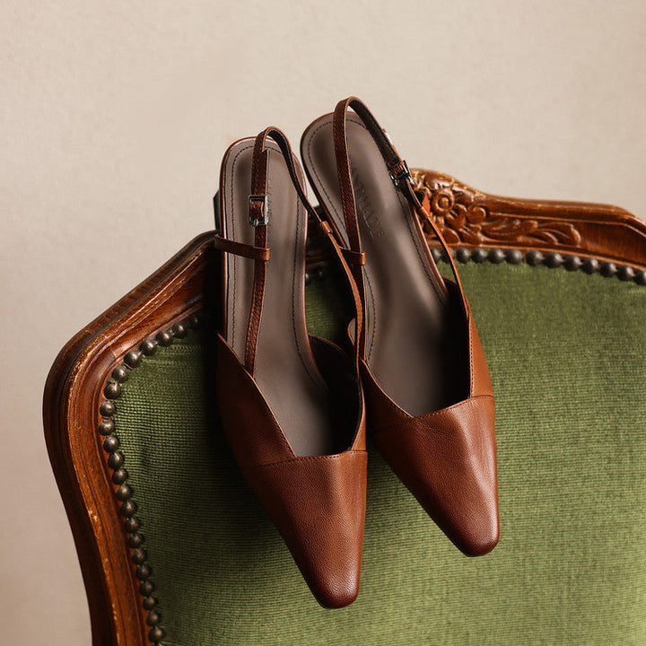 Serelle | Leren Slingback Hakken