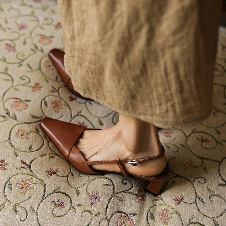 Serelle | Leren Slingback Hakken