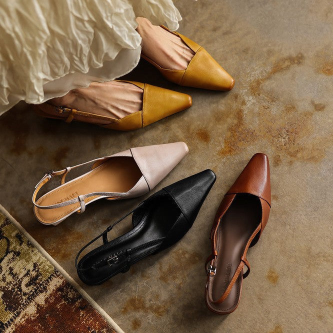 Serelle | Leren Slingback Hakken