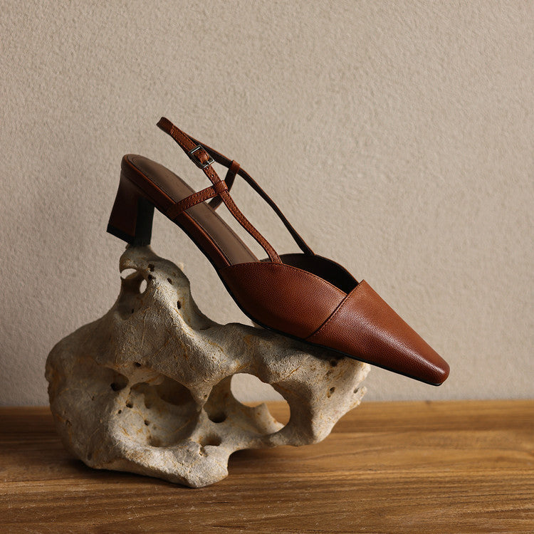 Serelle | Leren Slingback Hakken