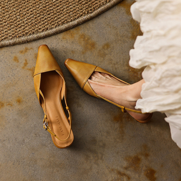 Serelle | Leren Slingback Hakken