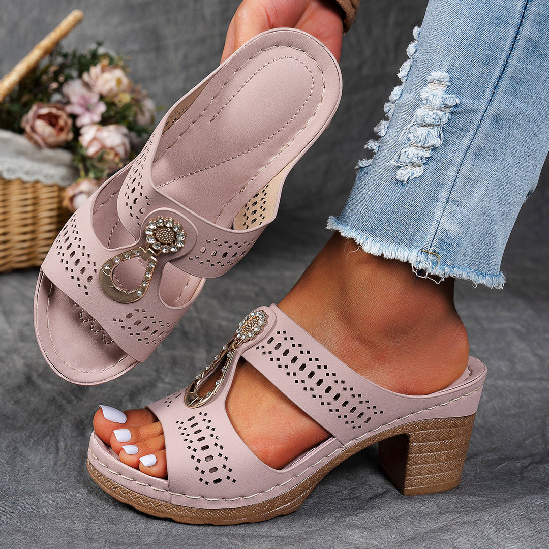 Linda | Hoge Hakken Orthopedische Comfort Sandalen
