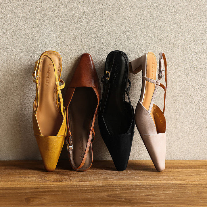 Serelle | Leren Slingback Hakken