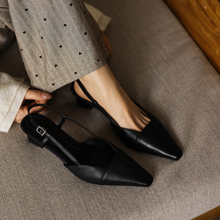 Serelle | Leren Slingback Hakken