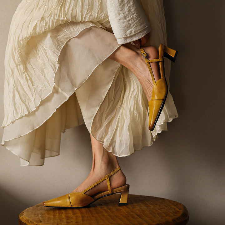 Serelle | Leren Slingback Hakken
