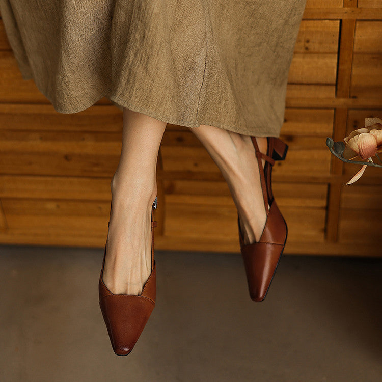 Serelle | Leren Slingback Hakken