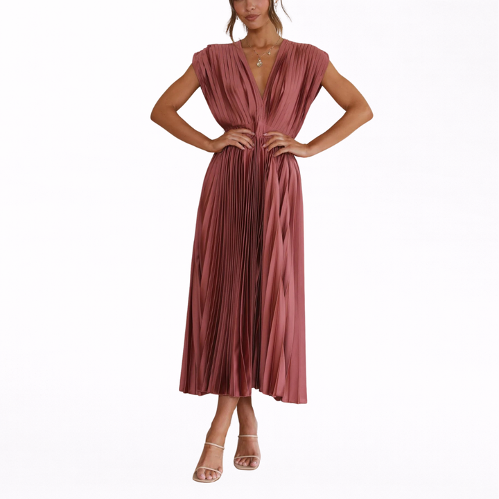 Isla | Elegante plissé jurk