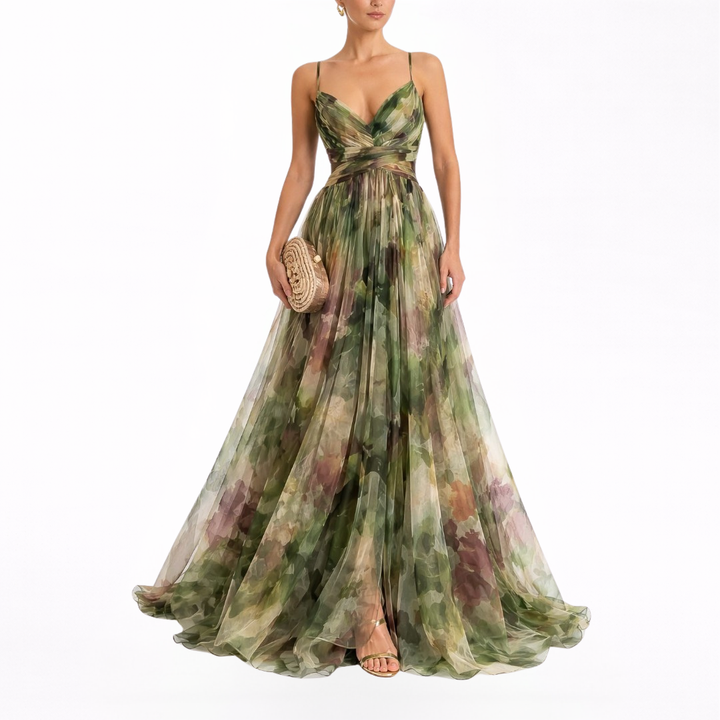 Giselle | Betoverende Maxi-jurk met Bloemenprint