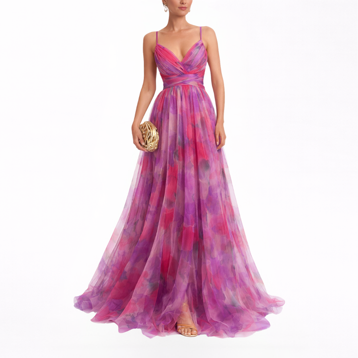 Giselle | Betoverende Maxi-jurk met Bloemenprint